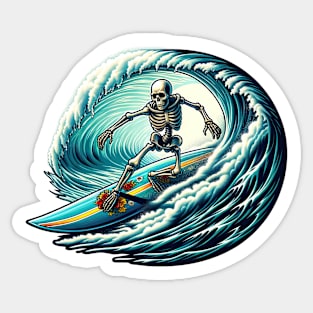 Skeleton Surfer - Radical Waves Adventure Sticker